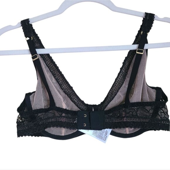wolford sheer lace black underwire bra romantic feminine ethereal bra size 36C - Picture 2 of 5